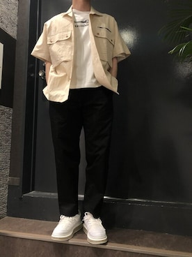 「LIBERE（リベーレ）のアイテム」を使った、岡田さん（メンズ・172cm）の春コーディネート