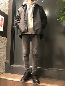 「LIBERE（リベーレ）のアイテム」を使った、岡田さん（メンズ・172cm）の春コーディネート