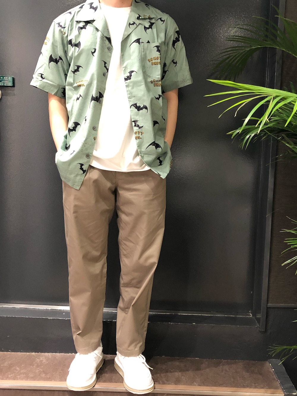 Schott(ショット) HAWAIIAN SHIRT BAT& SPIDER/ハワイアンシャツ