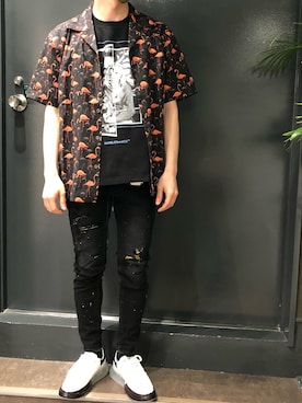 「B'2nd（ビーセカンド）のアイテム（スニーカー）」を使った、岡田さん（メンズ・172cm）の春コーディネート