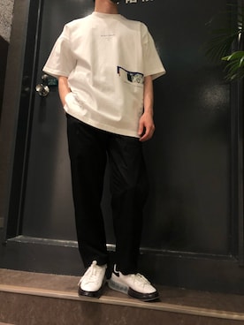 「B'2nd（ビーセカンド）のアイテム（スニーカー）」を使った、岡田さん（メンズ・172cm）の春コーディネート