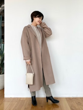 「アパートバイローリーズ」｜「アイテム（その他アウター）」を使った、あんずさん（レディース・162cm）の秋コーディネート