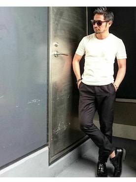 「NANO universe（ナノユニバース）のjunhashimoto nano・universe/JH レイヤード クルーネックTEE（Tシャツ/カットソー）」を使った、taro   さん（メンズ・165cm）の春コーディネート