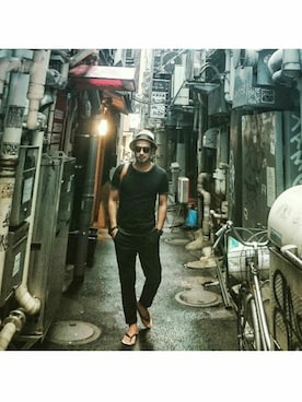 「NANO universe（ナノユニバース）のjunhashimoto nano・universe/JH レイヤード クルーネックTEE（Tシャツ/カットソー）」を使った、taro   さん（メンズ・165cm）の夏コーディネート