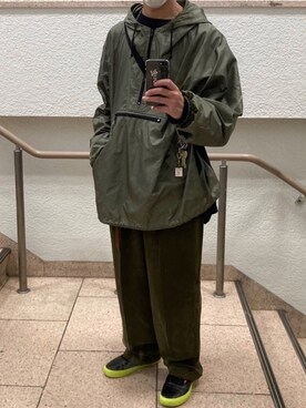 「GAP（ギャップ）のアイテム（ナイロンジャケット）」を使った、nkmr95さん（メンズ・175cm）の春コーディネート