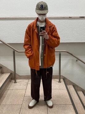 「GAP（ギャップ）のアイテム（ブルゾン）」を使った、nkmr95さん（メンズ・175cm）の春コーディネート