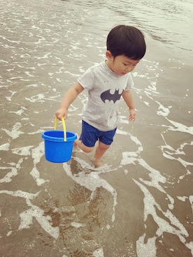「Little Marc Jacobs（リトルマークジェイコブス）のアイテム（水着/着物・浴衣）」を使った、S✳︎Sさん（キッズ・90cm）の夏コーディネート