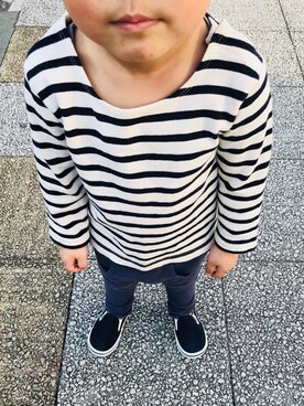 「MAISON DE REEFUR（メゾンドリーファー）のアイテム（その他パンツ）」を使った、S✳︎Sさん（キッズ・90cm）の春コーディネート