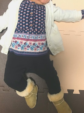 「Carter's（カーターズ）のアイテム（トップス）」を使った、S✳︎Sさん（キッズ・70cm）の冬コーディネート