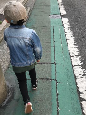 「FORK&SPOON（フォークアンドスプーン）のアイテム（帽子）」を使った、S✳︎Sさん（キッズ・100cm）の春コーディネート