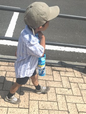 「FORK&SPOON（フォークアンドスプーン）のアイテム（帽子）」を使った、S✳︎Sさん（キッズ・100cm）の春コーディネート