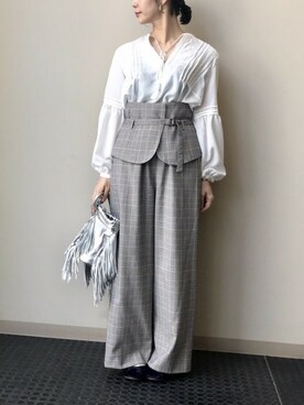 「NANO universe（ナノユニバース）のアイテム（その他シューズ）」を使った、nano・universe lady's webeditorさん（レディース・158cm）の秋コーディネート