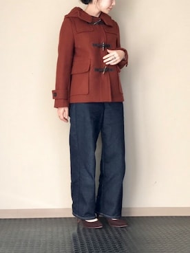 「NANO universe（ナノユニバース）のアイテム（ダッフルコート）」を使った、nano・universe lady's webeditorさん（レディース・158cm）の秋コーディネート