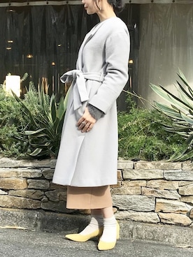 「アイテム（パンプス、イエロー系）」を使った、nano・universe lady's webeditorさん（レディース・158cm）の秋コーディネート