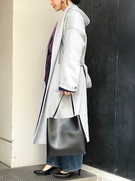 「LEE」｜「アイテム（その他アウター）」を使った、nano・universe lady's webeditorさん（レディース・158cm）の冬コーディネート