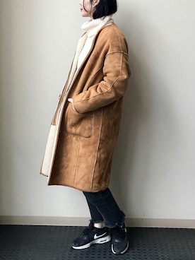 「NANO universe（ナノユニバース）のアイテム（その他アウター）」を使った、nano・universe lady's webeditorさん（レディース・158cm）の冬コーディネート
