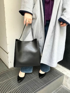 「リング」｜「アイテム（ジャケット/アウター）」を使った、nano・universe lady's webeditorさん（レディース・158cm）の冬コーディネート