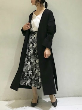 「仕事コーデ」｜「アイテム（その他アウター）」を使った、nano・universe lady's webeditorさん（レディース・158cm）の冬コーディネート