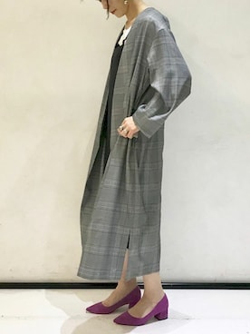 「NANO universe（ナノユニバース）のアイテム（ジャンパースカート）」を使った、nano・universe lady's webeditorさん（レディース・158cm）の春コーディネート