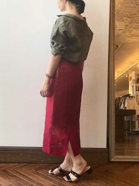 「スキッパーシャツ」｜nano・universe lady's webeditorさん（レディース・158cm）の春コーディネート