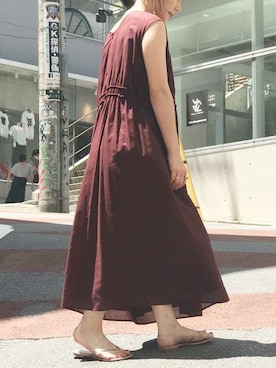 「フェススタイル」｜「アイテム（ワンピース/ドレス）」を使った、nano・universe lady's webeditorさん（レディース・158cm）の夏コーディネート