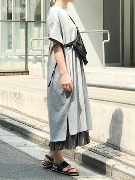 「フェススタイル」｜「アイテム（ワンピース/ドレス）」を使った、nano・universe lady's webeditorさん（レディース・158cm）の夏コーディネート