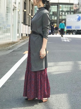 「NANO universe（ナノユニバース）のアイテム（アンサンブル）」を使った、nano・universe lady's webeditorさん（レディース・158cm）の秋コーディネート