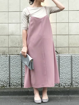 「NANO universe（ナノユニバース）の【WEB限定】カラーベーシックパンプス（パンプス）」を使った、nano・universe lady's webeditorさん（レディース・158cm）の春コーディネート