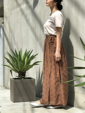 「FABIO RUSCONI（ファビオルスコーニ）のアイテム（パンプス）」を使った、nano・universe lady's webeditorさん（レディース・158cm）の春コーディネート