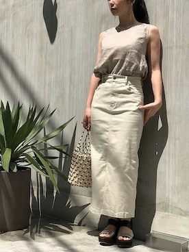 「HALIN（ハリン）のアイテム」を使った、nano・universe lady's webeditorさん（レディース・158cm）の春コーディネート