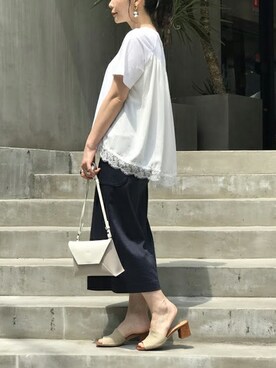 「MUVEIL WORK（ミュベールワーク）のアイテム」を使った、nano・universe lady's webeditorさん（レディース・158cm）の春コーディネート