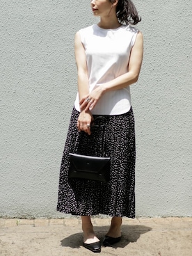 「ドット柄」｜nano・universe lady's webeditorさん（レディース・158cm）の春コーディネート