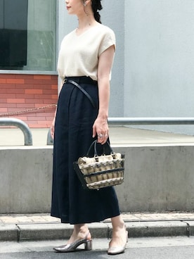 「NANO universe（ナノユニバース）のアイテム（タンクトップ）」を使った、nano・universe lady's webeditorさん（レディース・158cm）の夏コーディネート