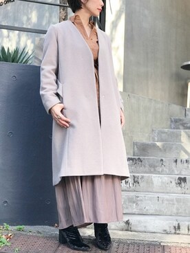 「チェスター」｜「アイテム（その他アウター）」を使った、nano・universe lady's webeditorさん（レディース・158cm）の秋コーディネート