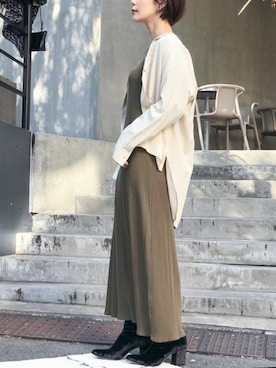 「アイテム（トップス、ベージュ系）」を使った、nano・universe lady's webeditorさん（レディース・158cm）の秋コーディネート