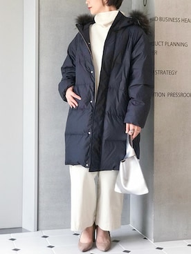 「アイテム（トートバッグ、シルバー系）」を使った、nano・universe lady's webeditorさん（レディース・158cm）の秋コーディネート