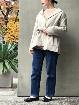 「NANO universe（ナノユニバース）のアイテム（バレエシューズ）」を使った、nano・universe lady's webeditorさん（レディース・158cm）の冬コーディネート