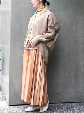 「NANO universe（ナノユニバース）のアイテム（バレエシューズ）」を使った、nano・universe lady's webeditorさん（レディース・158cm）の冬コーディネート