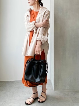 Nano Universe ナノユニバース のワンピース オレンジ系 を使ったコーディネート一覧 Wear