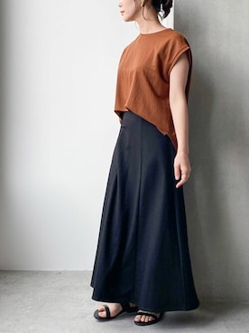 「セットアップスタイル」｜「アイテム（ワンピース/ドレス）」を使った、nano・universe lady's webeditorさん（レディース・158cm）の春コーディネート