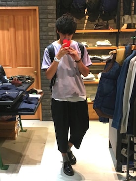 「Dr. Martens（ドクターマーチン）のDr.Martens (ドクターマーチン)/1461 3EYE GIBSON SHOES（その他シューズ）」を使った、MaeTetuさん（メンズ・177cm）の秋コーディネート