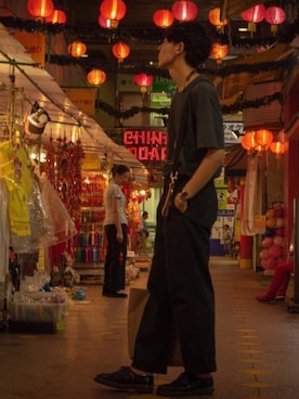 「Dr. Martens（ドクターマーチン）のDr.Martens (ドクターマーチン)/1461 3EYE GIBSON SHOES（その他シューズ）」を使った、MaeTetuさん（メンズ・177cm）の秋コーディネート