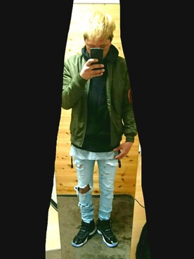 「asos」｜「アイテム（ミリタリージャケット）」を使った、o-tackさん（メンズ・174cm）の春コーディネート