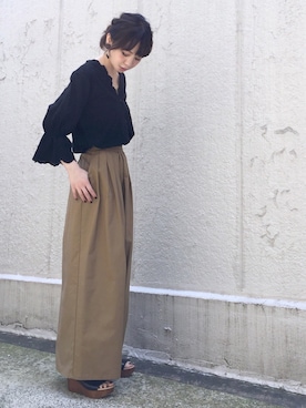 「AZUL ENCANTO（アズールエンカント）のアイテム（シャツ/ブラウス）」を使った、ari☆さん（レディース・155cm）の夏コーディネート