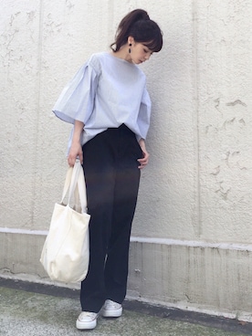 「AZUL ENCANTO（アズールエンカント）のアイテム（シャツ/ブラウス）」を使った、ari☆さん（レディース・155cm）の夏コーディネート