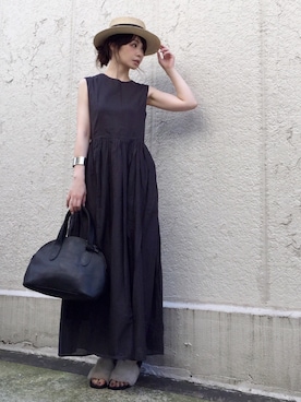 「FREE'S MART（フリーズマート）のアイテム（帽子）」を使った、ari☆さん（レディース・155cm）の夏コーディネート