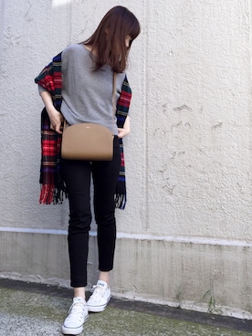 「Spick & Span（スピックアンドスパン）の【CONVERSE】ALLSTARWASHOUTSLIPOX◆（スニーカー）」を使った、ari☆さん（レディース・155cm）の秋コーディネート