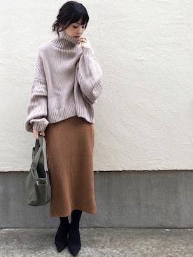 「sita parantica（シータパランティカ）のSITA PARANTICA CANVAS TOTE BAG（トートバッグ）」を使った、ari☆さん（レディース・155cm）の秋コーディネート