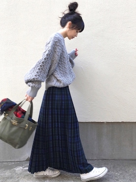 「sita parantica（シータパランティカ）のSITA PARANTICA CANVAS TOTE BAG（トートバッグ）」を使った、ari☆さん（レディース・155cm）の冬コーディネート