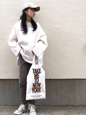 「URBAN RESEARCH Sonny Label（アーバンリサーチサニーレーベル）のアイテム（帽子）」を使った、ari☆さん（レディース・155cm）の冬コーディネート